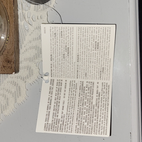 NWT Pair of Tiki Glass Votive Table Torches - Picture 6 of 13